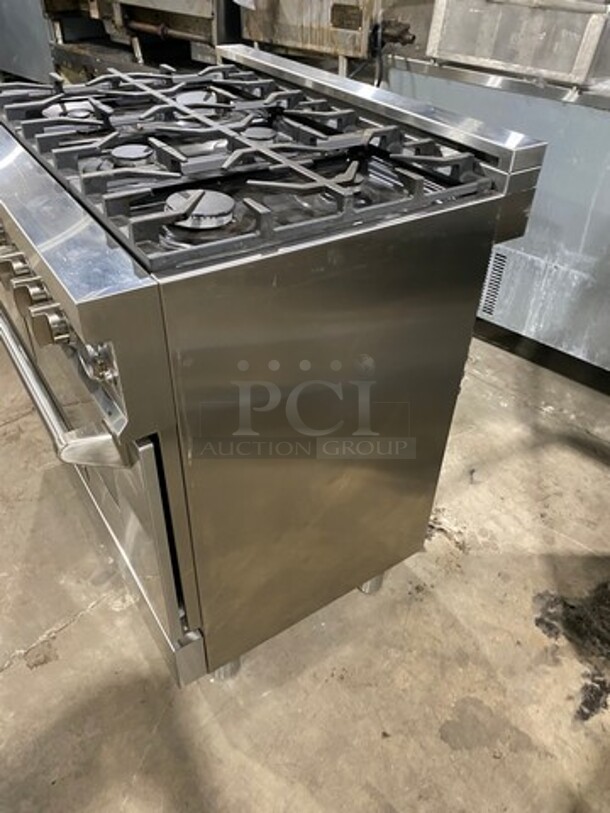 BEAUTIFUL! ZLINE Gas Powered 6 Burner Stove! With Oven Underneath! Stainless Steel!  On Legs! MODEL RG36 Serial G36GE21120491-03 120V/60Hz/ - Image 4 of 10
