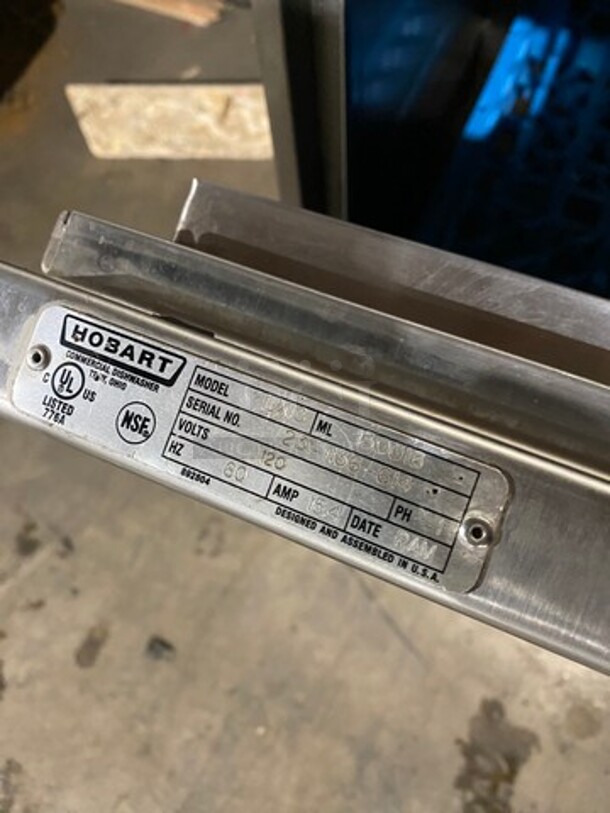 Hobart All Stainless Steel Under Counter Commercial Dishwasher! Model: LXIC SN: 231136614 120V 60HZ 1 Phase - Image 8 of 9