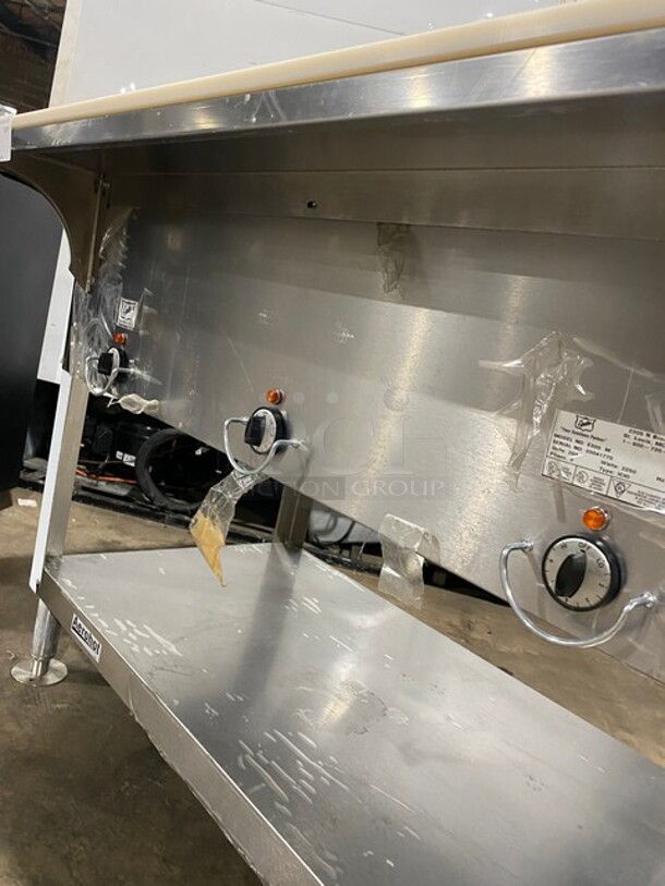 NEW! NEVER USED! Duke Commercial Electric Powered 3 Well Steam Table! With Storage Space Underneath! With Commercial Cutting Board! All Stainless Steel! On Casters! Model: E303M SN: 03041770! 208V 3 Phase! - Image 7 of 9