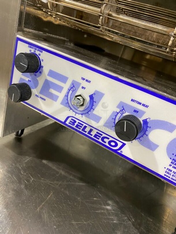 Belleco Commercial Countertop Electric Powered Conveyor Toaster! All Stainless Steel! Model: JT2H SN: 15013683204 208V 60HZ 1 Phase - Image 6 of 8