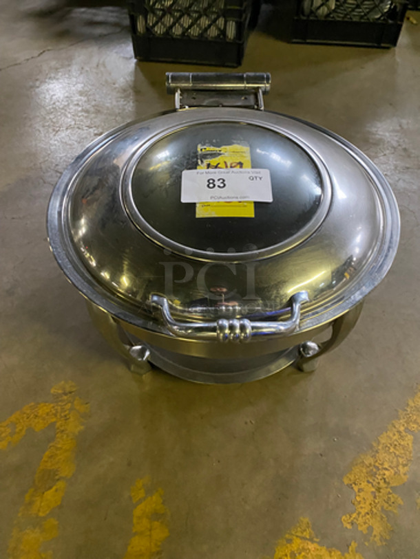 Commercial Countertop Chafing Dish! With Hinged Lid! Solid Stainless Steel! On Small Legs!