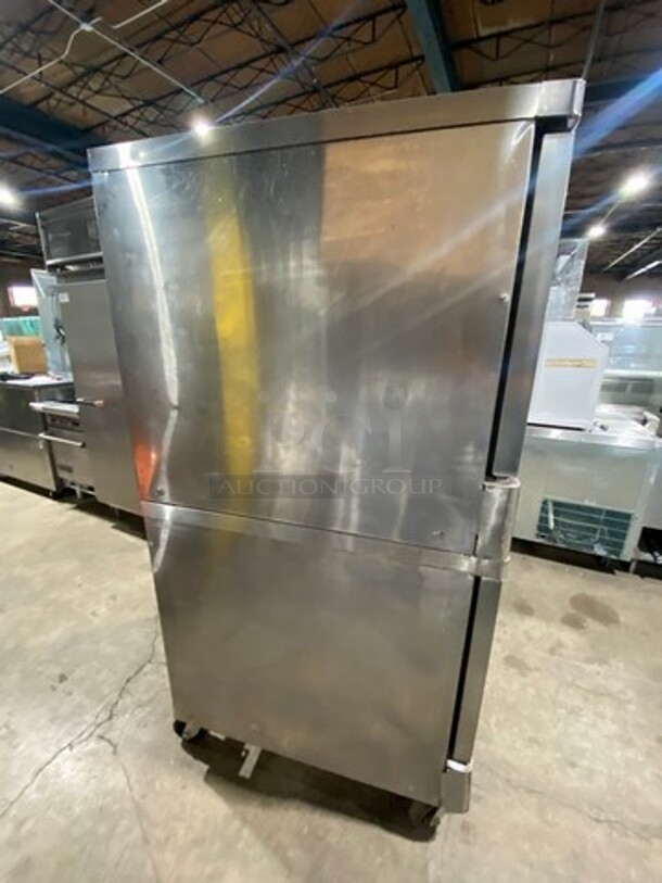 Blodgett Commercial Electric Powered Double Deck Convection Oven! With View Through And Solid Doors! Metal Oven Racks! All Stainless Steel! On Casters! 2x Your Bid Makes One Unit! - Image 2 of 9
