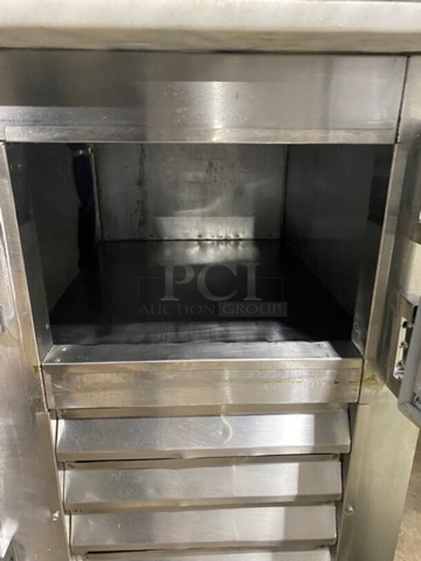 Bari Commercial Refrigerated Pizza Prep Table! With Marble Top! With 3 Door Storage Space Underneath! All Stainless Steel! On Casters! - Image 8 of 9