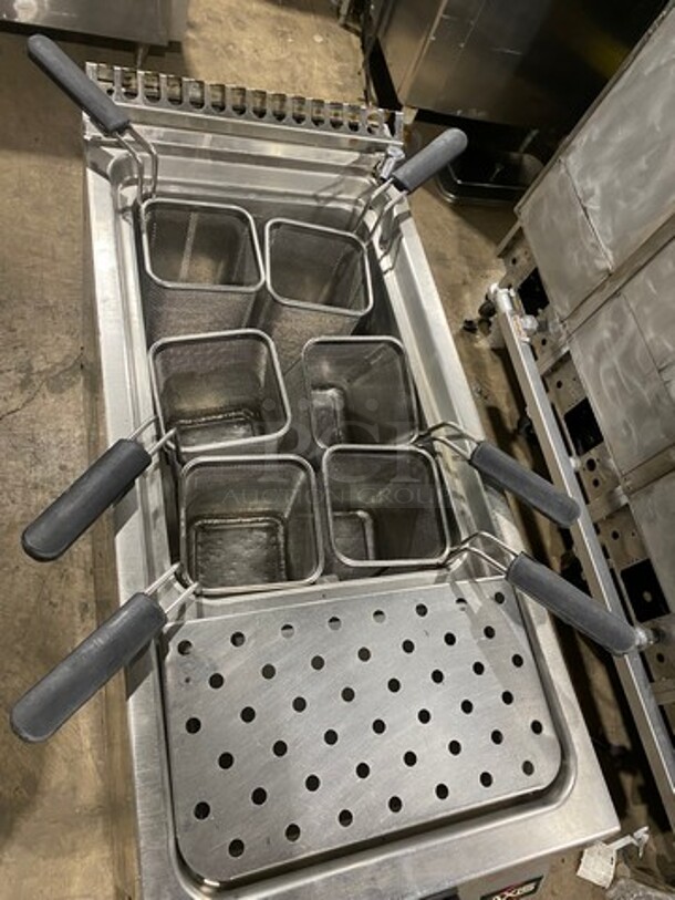 Rosito Bisani Commerical Natural Gas Powered Pasta Cooker! With Metal Baskets! All Stainless Steel! On Legs! Model: CPG1 SN: 14440022 - Image 5 of 10
