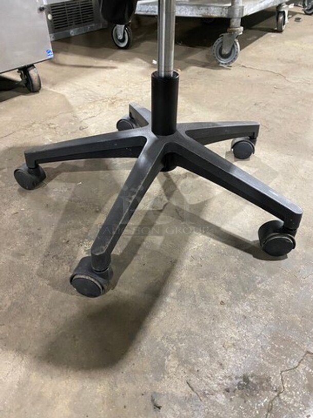 NEW! Cushioned Office Chair! On Casters! - Image 5 of 8