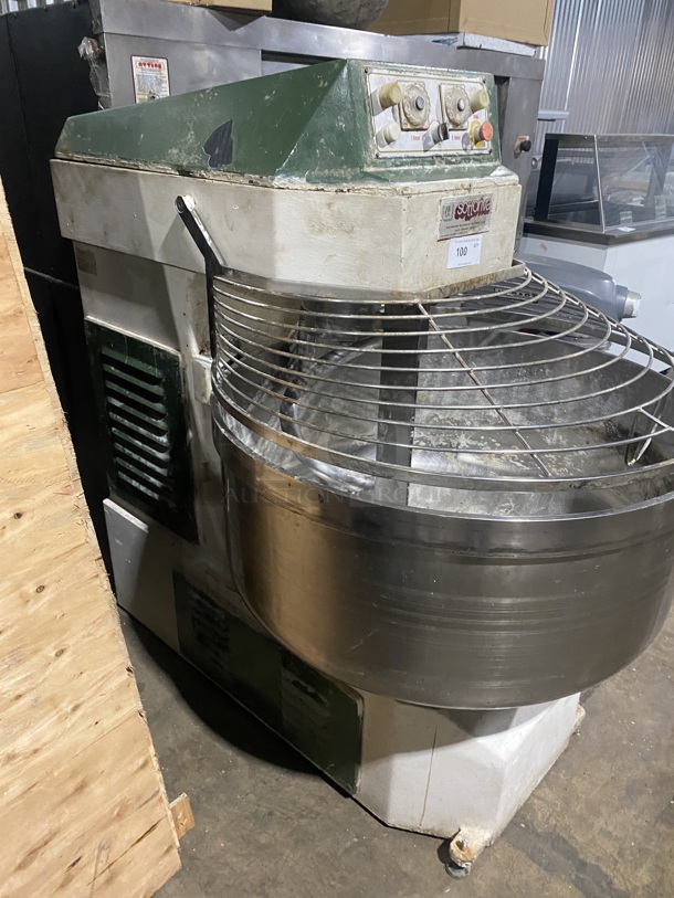 SOTTORIVA Metal Commercial Floor Style Dough Spiral Mixer with All Stainless Steel Mixing Bow! Model SPINT 7160 Serial 17512! 220V! - Image 3 of 9
