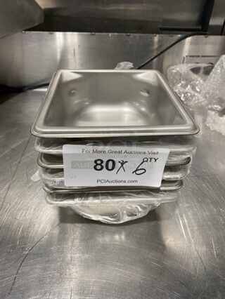 NEW! Vollrath Commercial Steam Table/ Prep Table Food Pans! All Stainless Steel! 6x Your Bid!