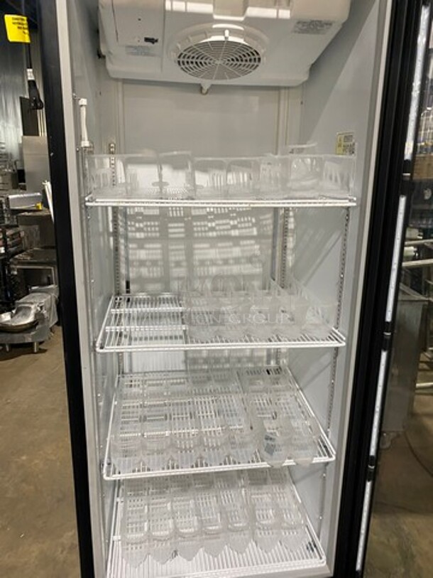 Imbera Commercial Single Door Reach In Cooler Merchandiser! With View Through Door! Poly Coated Racks And Drink Racks! POWERS ON, BUT DOES NOT GET DOWN TO TEMP! Model: G319 SN: 111150711390 115V 60HZ 1 Phase - Image 5 of 8