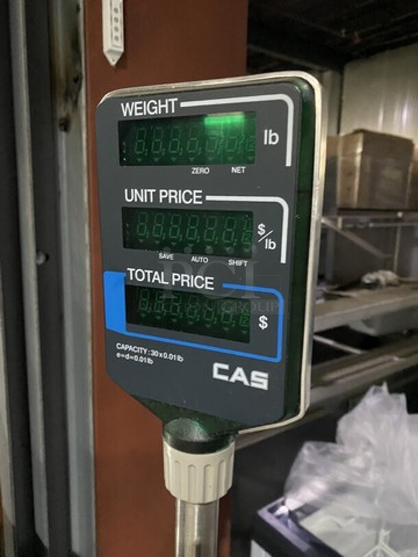 CAS Counter Top Commercial Label Printing Scale! Model LP1000 Serial PRO6603737! 120V 1 Phase!  - Image 9 of 10