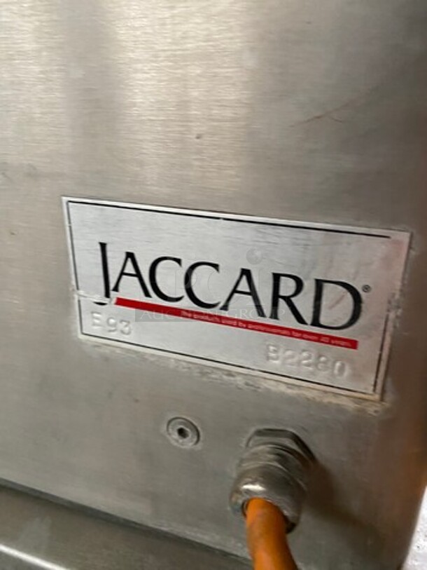 Jaccard Commercial Meat Tenderizer Machine! On Equipment Stand! All Stainless Steel! On Casters! WORKING WHEN REMOVED! Model: B93 SN: B2280 - Image 8 of 9
