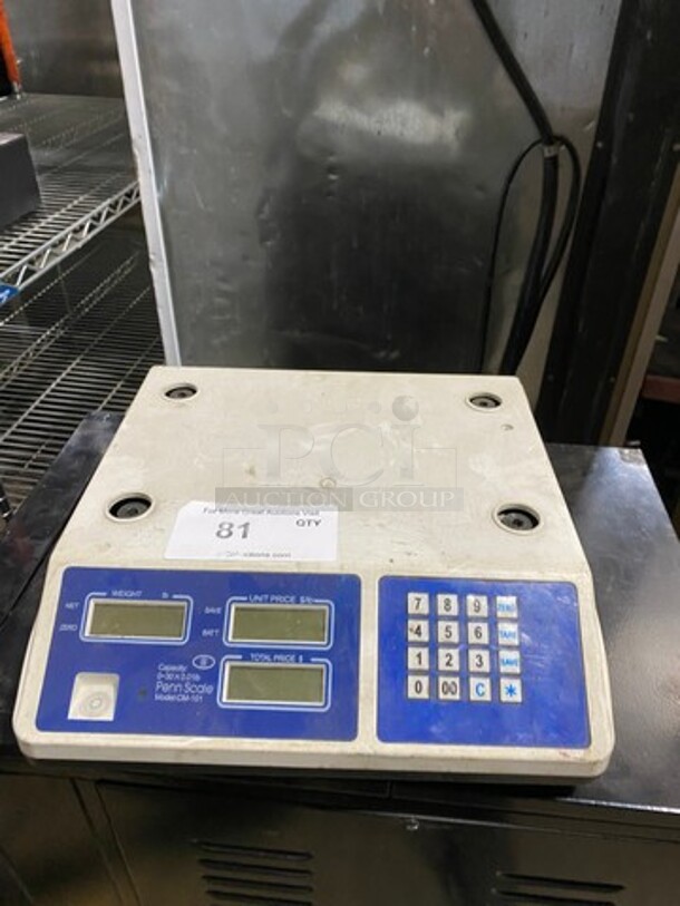 Penn Scale Commercial Countertop Food Portioning/ Pricing Scale! 30 Pound Capacity! Model: CM101 SN: 09160112 120V