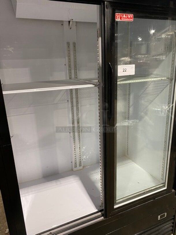 L & J Commercial 2 Door Reach In Cooler Merchandiser! With View Through Doors! Poly Coated Racks! Model: JDM40SD 115V 60HZ 1 Phase - Image 5 of 9