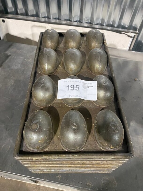 All One Money! Stainless Steel Mini Egg Shape Cake Pans! - Image 1 of 4