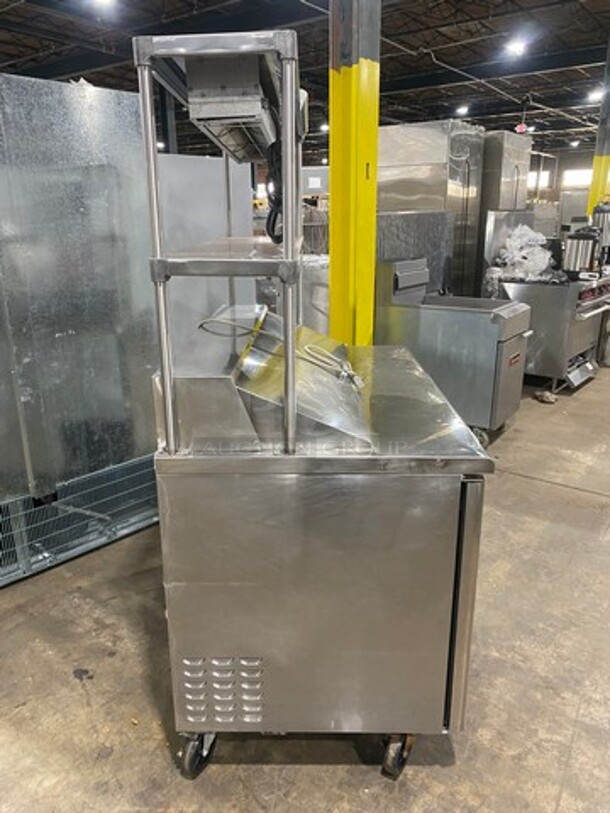 Turbo Air Commercial Refrigerated Sandwich Prep Table! With 2 Door Storage Space! Poly Coated Racks! With Overhead Shelf Space! All Stainless Steel! On Casters! Model: TST48SD - Image 3 of 11
