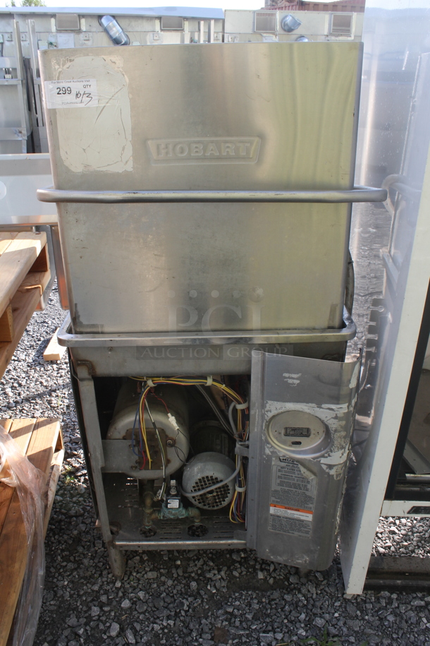 Hobart Stainless Steel Commercial Straight Pass Through Dishasher.  - Image 1 of 6