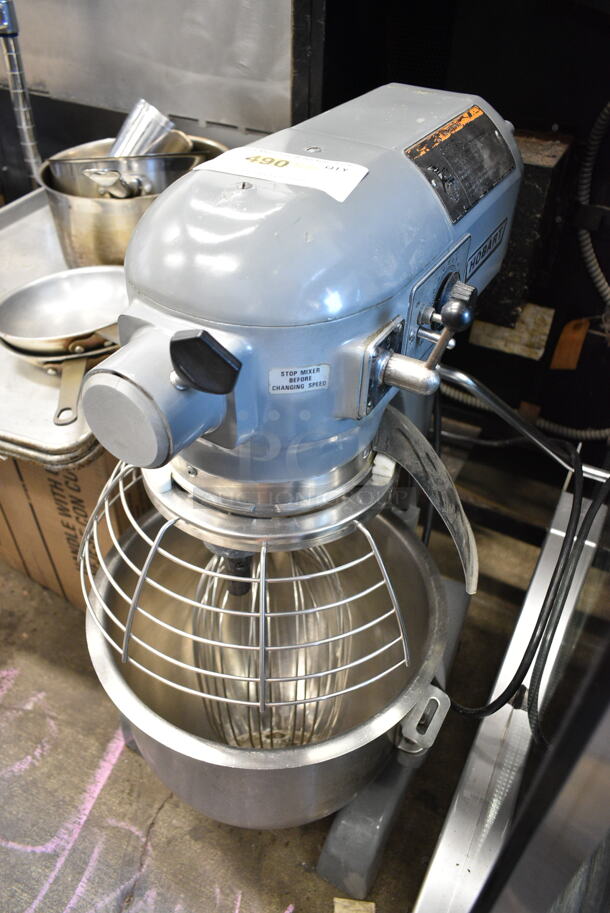 Hobart Metal Commercial Countertop 20 Quart Planetary Dough Mixer w/ Stainless Steel Mixing Bowl, Bowl Guard and Whisk Attachment. Tested and Working! - Image 1 of 12