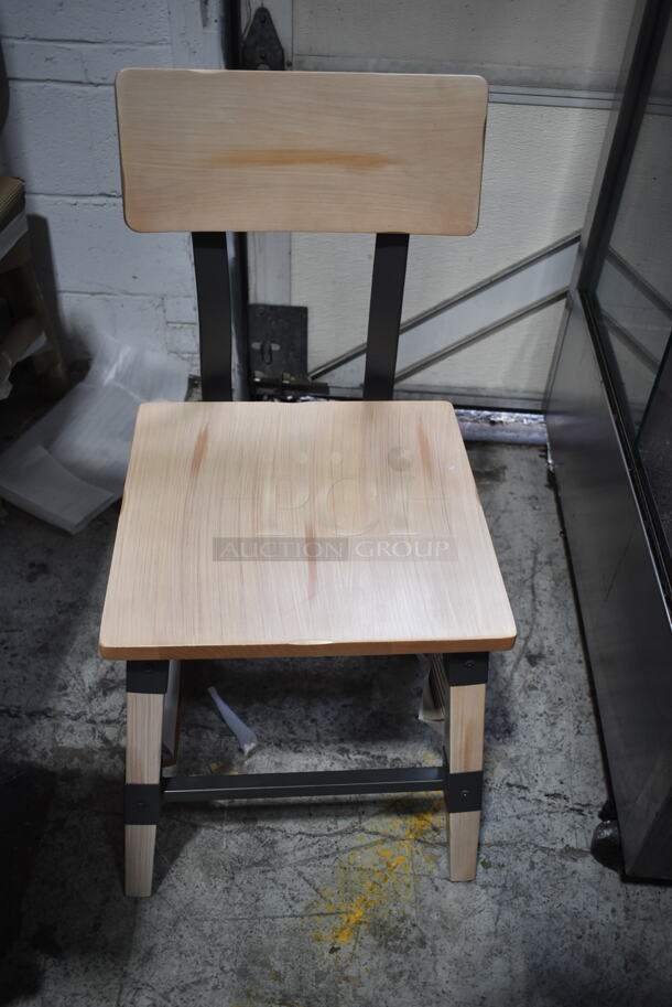 2 BRAND NEW SCRATCH AND DENT! Lancaster Table & Seating Wooden Dining Height Chair. 2 Times Your Bid! - Image 1 of 3