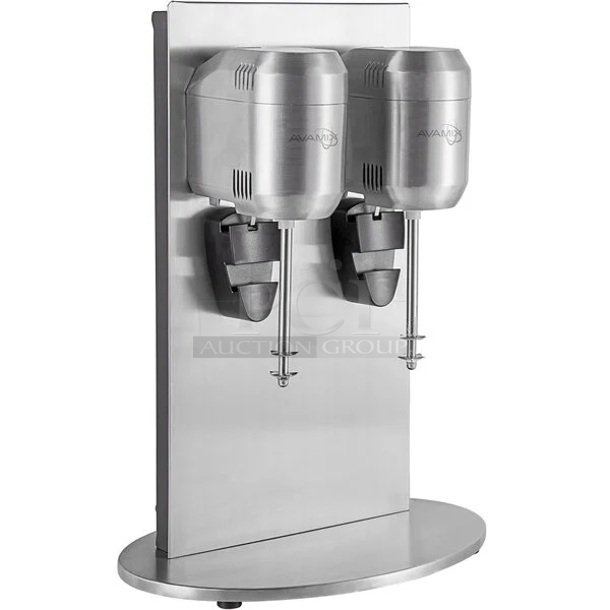 BRAND NEW SCRATCH AND DENT! AvaMix DM-B-21C ADM2 Freestanding Double Spindle Drink Mixer / Milkshake Machine. 110-120 Volts, 1 Phase. Tested and Working! - Image 1 of 4
