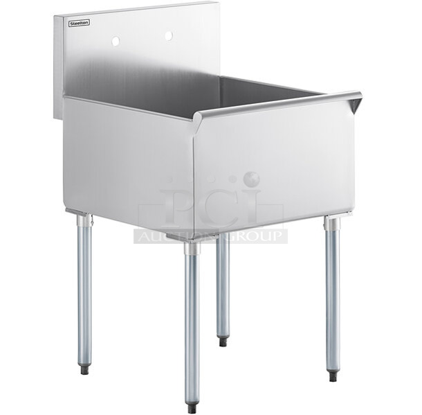 BRAND NEW SCRATCH AND DENT! Steelton 522US12424 24" 16-Gauge Stainless Steel One Compartment Commercial Utility Sink - 24" x 24" x 14" Bowl - Image 1 of 4