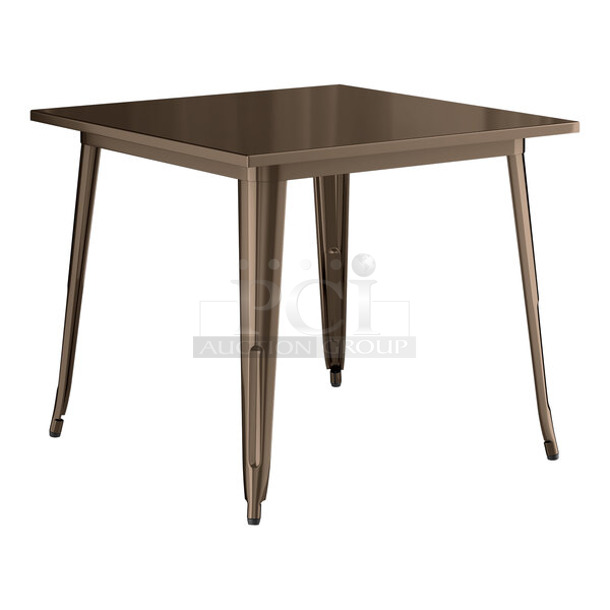 BRAND NEW SCRATCH AND DENT! Lancaster Table & Seating 164DA3636CPR Alloy Series 36" x 36" Copper Standard Height Outdoor Table - Image 1 of 3