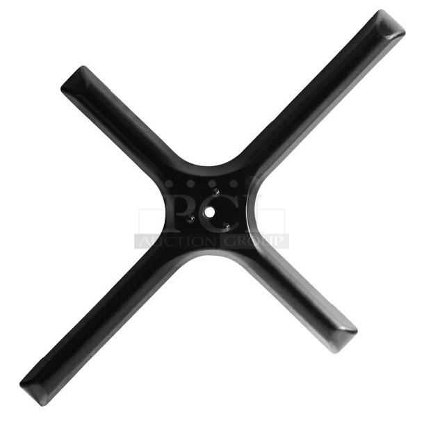 2 BRAND NEW SCRATCH AND DENT! Lancaster Table & Seating 164TB2230  22" x 30" Cross Cast Iron Table Base Plate. 2 Times Your Bid! - Image 1 of 5