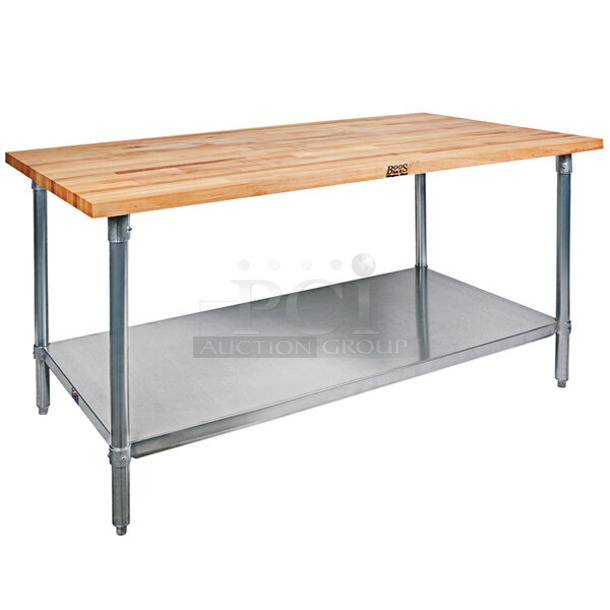 BRAND NEW SCRATCH AND DENT! John Boos & Co. JNS03 Wooden Butcher Block Tabletop. No Under Shelf or Legs. - Image 1 of 3
