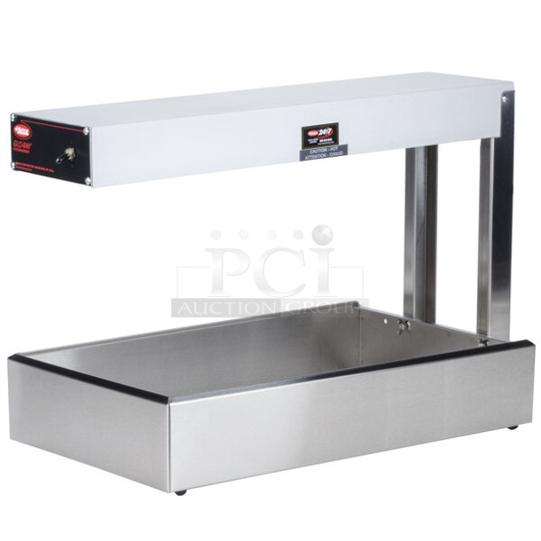 BRAND NEW SCRATCH AND DENT! Hatco GRFF Glo-Ray 12 3/8" x 24" Stainless Steel Portable French Fry Warmer. No Stand or Bin, Just the Strip. 120 Volts, 1 Phase.  - Image 1 of 4