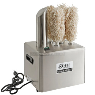 BRAND NEW SCRATCH AND DENT! Noble 274GP1250 Glass Genie Commercial Five Brush Electric Glass Polisher. 120 Volts, 1 Phase. Tested and Working!