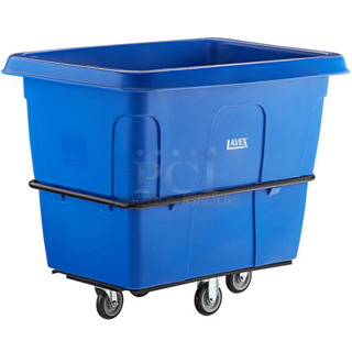 BRAND NEW SCRATCH AND DENT! Lavex Blue Poly 16 cu. ft. Cube Truck.