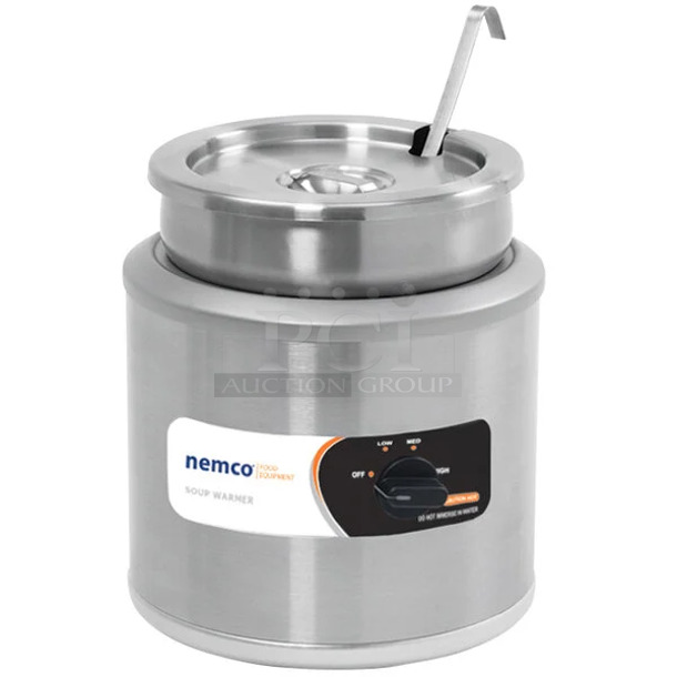 BRAND NEW SCRATCH AND DENT! 2024 Nemco 6100A Stainless Steel 7 Qt. Countertop Warmer. No Insert/Lid/Ladle. 120 Volts, 1 Phase. Tested and Working! - Image 1 of 6