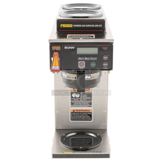 BRAND NEW SCRATCH AND DENT! 2024 Bunn AXIOM-15-3 Stainless Steel Commercial Countertop 38700.0000 Axiom 15-3 Automatic Coffee Brewer with 1 Lower and 2 Upper Warmers. No Brew Basket or Coffee Pot. 120 Volts, 1 Phase. 