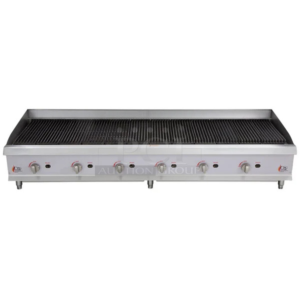BRAND NEW SCRATCH AND DENT! 2023 Cooking Performance Group CPG 351CRCPG72NL Stainless Steel 72" Gas Radiant Charbroiler. 240,000 BTU.  - Image 1 of 11