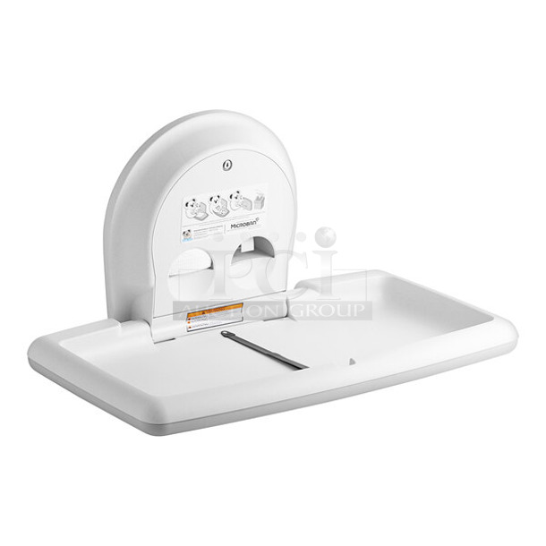 BRAND NEW SCRATCH AND DENT! Koala Kare KB300-05 White Granite Horizontal Surface-Mounted Baby Changing Station - Image 1 of 7