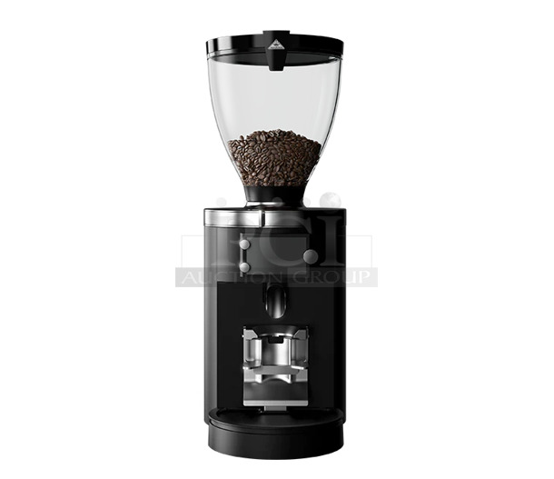 BRAND NEW SCRATCH AND DENT! Mahlkonig E80W GBS 4 lb. Black Grind-by-Sync Espresso Grinder. 110-127 Volts, 1 Phase. Tested and Does Not Power On - Image 1 of 8
