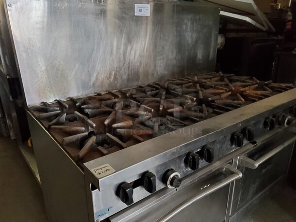 SUNFIRE X60-10RR Propane 10 Burner Stove W/ 2 Ovens 59X33X36 - Image 9 of 12