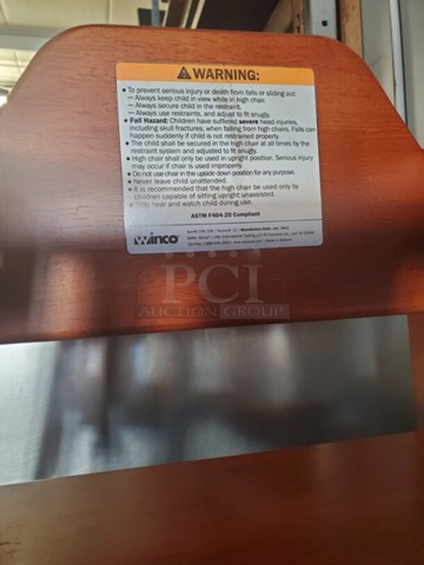 Wooden High Chair Like New! - Image 5 of 6