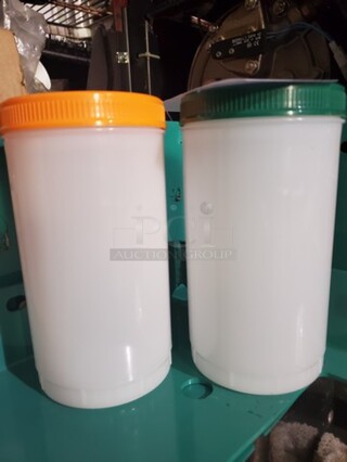 Backup Container with Assorted Color Caps