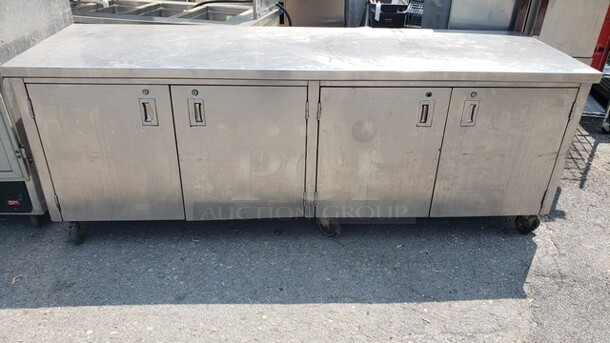 Stainless Steel Cabinet Workbench on Casters!