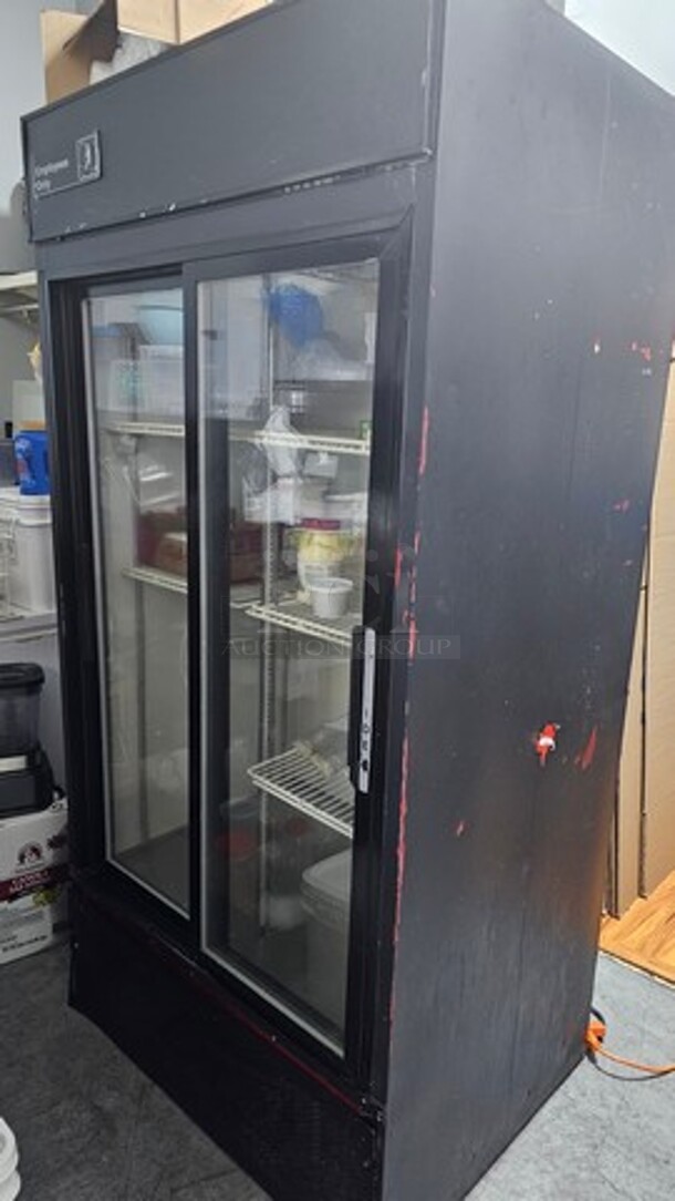 True Refrigerator w/ sliding glass doors. *Contents inside are not included* - Image 1 of 2