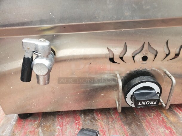  2 Pan Commercial Propane LP Gas Food Warmer Propane Gas Bain Marie Buffet Food Warmer with Regulator Canteen Buffet Gas Steam Table - Image 3 of 8