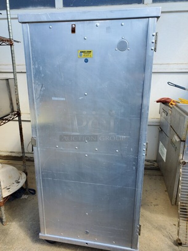 CRES-COR Pan End Load Enclosed Bun / Sheet Pan Rack on Casters, Very nice condition!