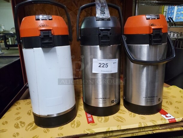 ALL ONE MONEY Lot of 3 Coffee Carafe Thermos - Thermal Beverage Dispenser - Image 2 of 3