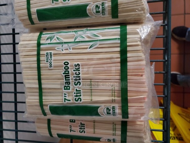 7" Bamboo Stir Sticks bag - Image 2 of 3