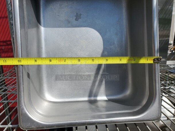 Lot of 5 Stainless Steel Food Pans *without lids* - Image 3 of 4