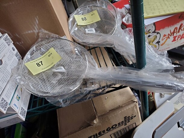 Lot of 2 Wire Mesh Skimmers  - Image 1 of 2