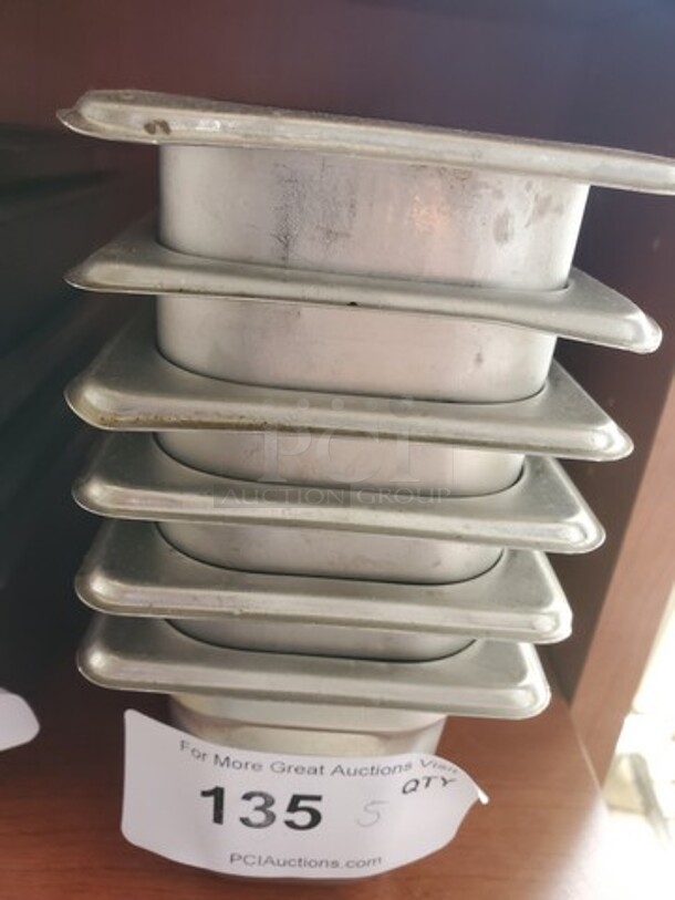 Lot of 5 Stainless Steel Food Pans - Image 1 of 2