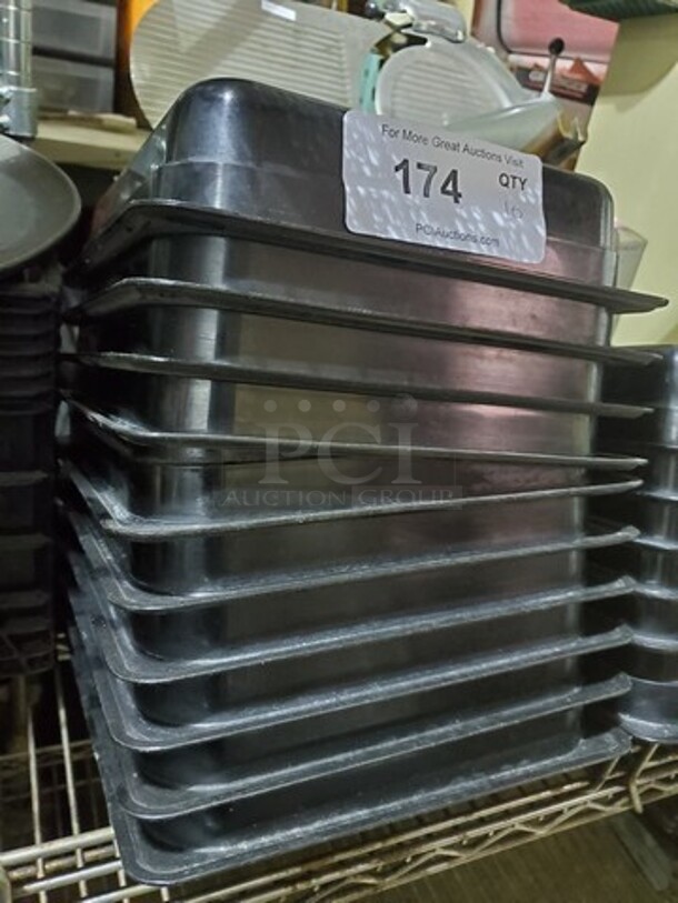 Lot of 10 Plastic Food Pans - Image 2 of 2