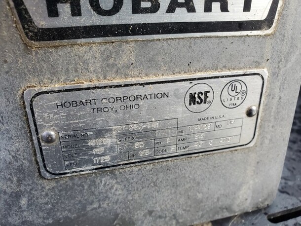 Hobart 1612E 12" Manual Commercial Deli Slicer
115 V
60 Hz
1 PH - Image 2 of 3