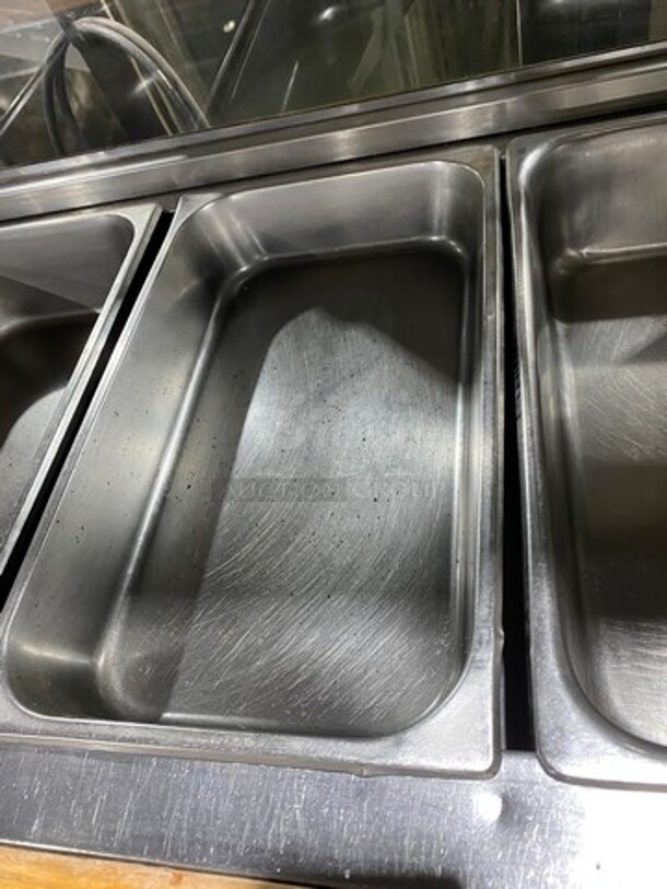 Commercial Electric Powered Steam Table! With Sneeze Guard! With Storage Space Underneath! All Stainless Steel! On Casters! - Image 6 of 9
