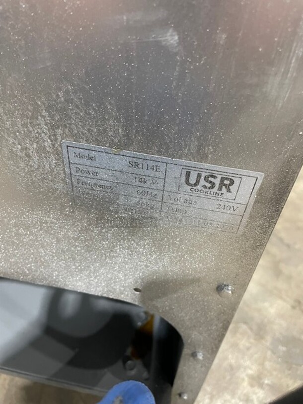 USR Cookline Commercial Electric Powered Stainless Steel Deep Fat Fryer! With Frying Baskets! On Legs! 240V! Model: SR114E! - Image 9 of 10